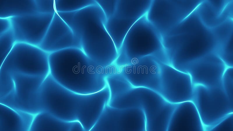 Ondas abstratas azuis no fundo preto - superfície lisa da forma ilustração stock Ondas abstratas azuis no fundo preto - superfície lisa da forma ilustração stock