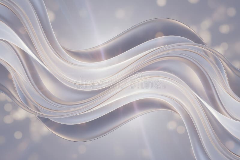 Ondas abstratas e fluidas em branco e cinza com luz suave imagens de stock royalty free