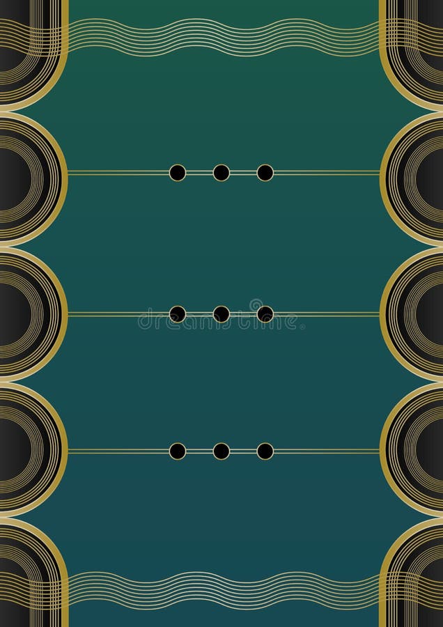 Ondas Art Deco Background ilustração stock Ondas Art Deco Background ilustração stock