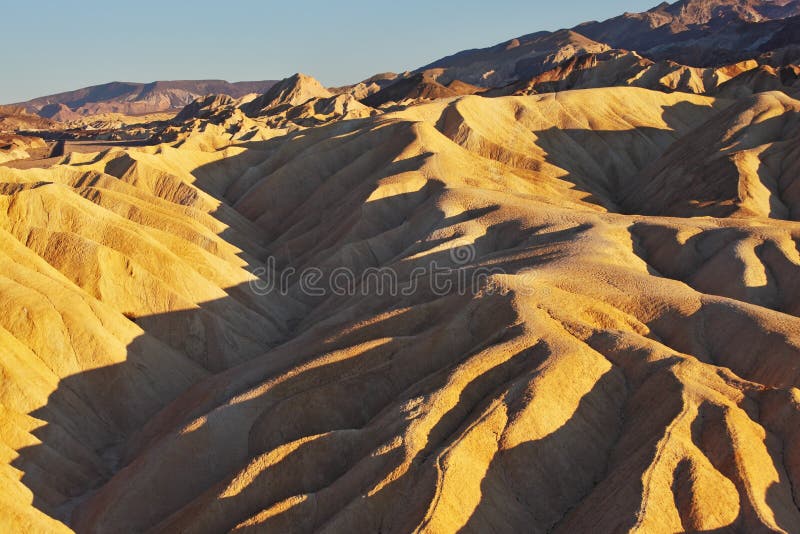 Ondas de arena suaves del Zabriskie - punta fotografía de archivo Ondas de arena suaves del Zabriskie - punta fotografía de archivo