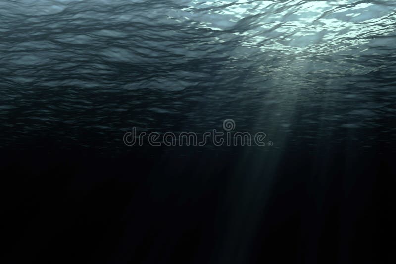 Ondas de oceano escuras profundas do fundo subaquático