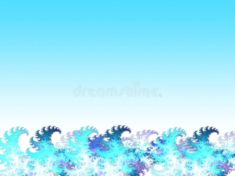 Ondas de água de desenho animado ilustração stock