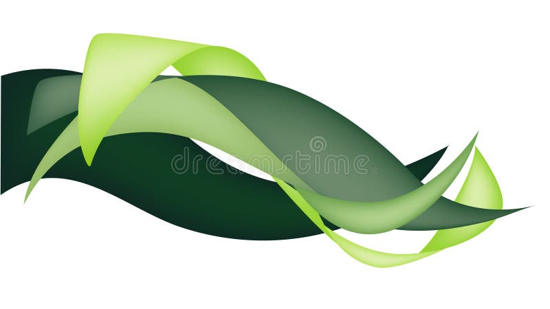 Ondas verdes del extracto ilustración del vector Ondas verdes del extracto ilustración del vector