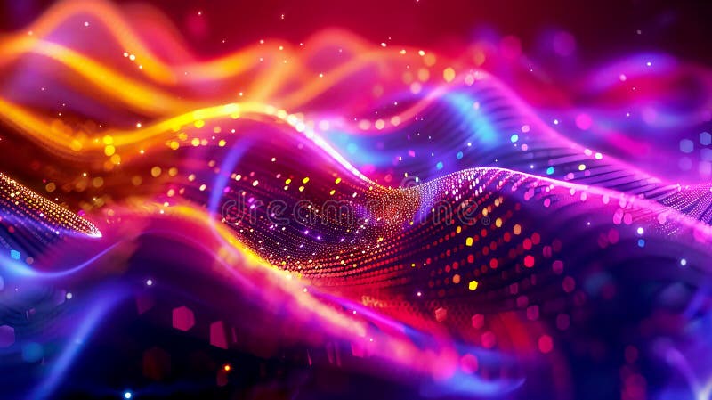 Onde astratte colorate con effetti di luce per sfondi creativi royalty illustrazione gratis