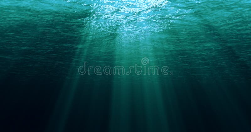 Onde di oceano caraibiche blu profonde da fondo subacqueo