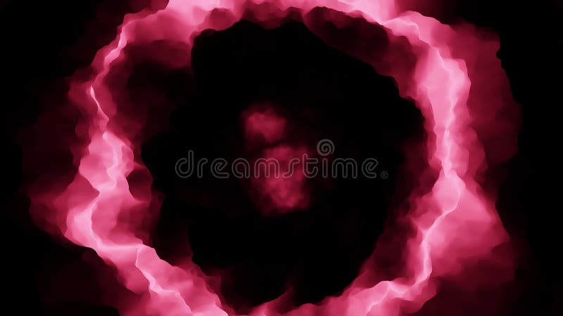 Onde rose vive sur fond noir gras lignes courbes forme une forme unique illustration stock