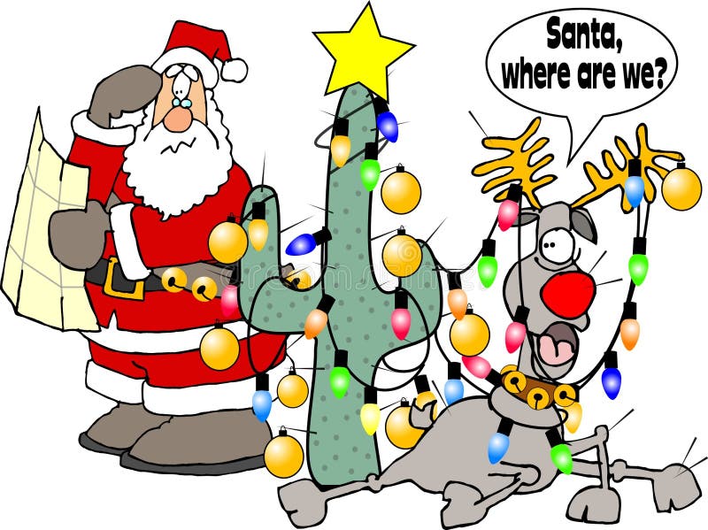 Onde somos nós Santa? ilustração do vetor Onde somos nós Santa? ilustração do vetor