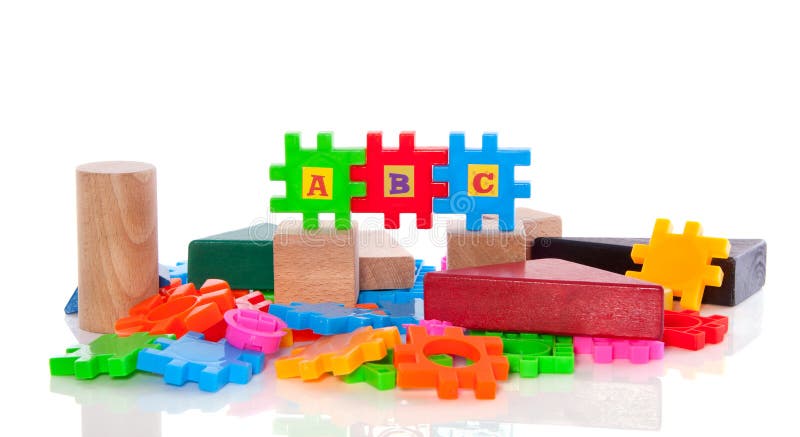 Educatief puzzelspeelgoed royalty-vrije stock foto