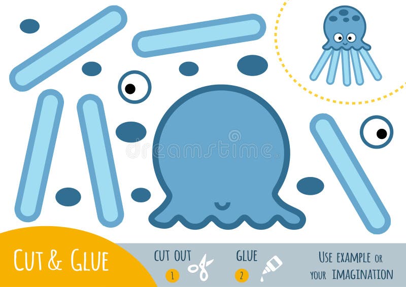 Onderwijsdocument spel voor kinderen, Octopus royalty-vrije illustratie Onderwijsdocument spel voor kinderen, Octopus royalty-vrije illustratie