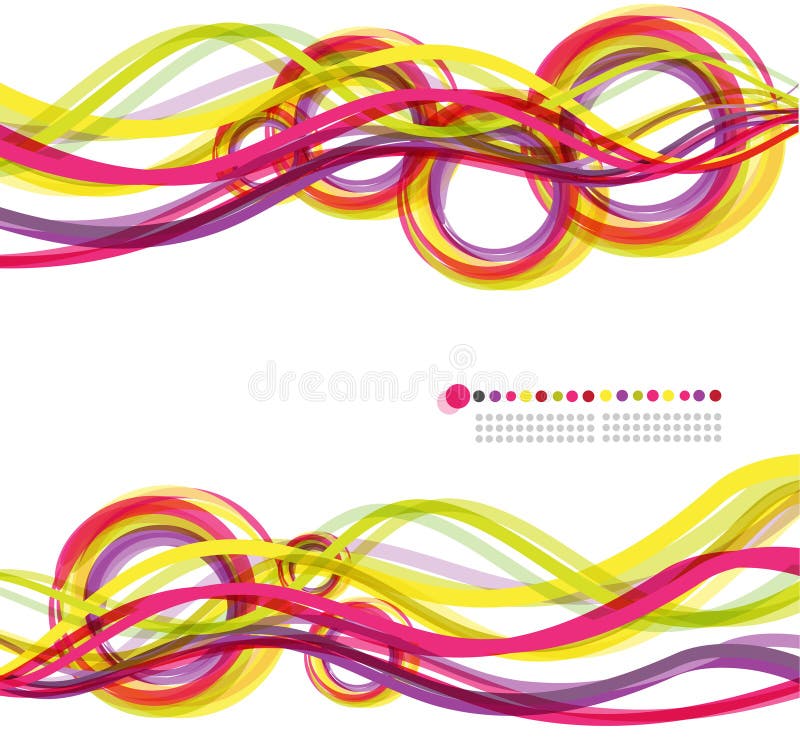 Ondes et boucles duelles de balai illustration stock Ondes et boucles duelles de balai illustration stock