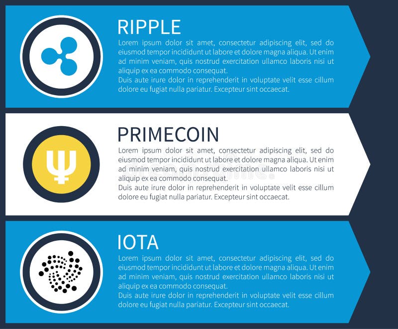 Ondulazione blu, Primecoin giallo ed iota monocromatico royalty illustrazione gratis Ondulazione blu, Primecoin giallo ed iota monocromatico royalty illustrazione gratis