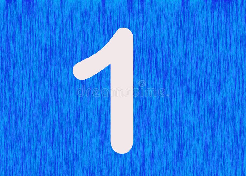 Number 1 on the Blue Background Stock Illustration Illustration of