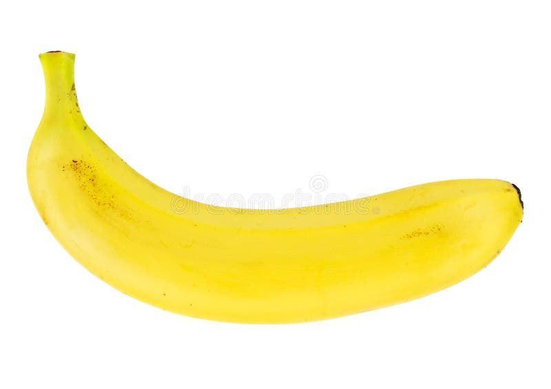 One banana isolated on white background