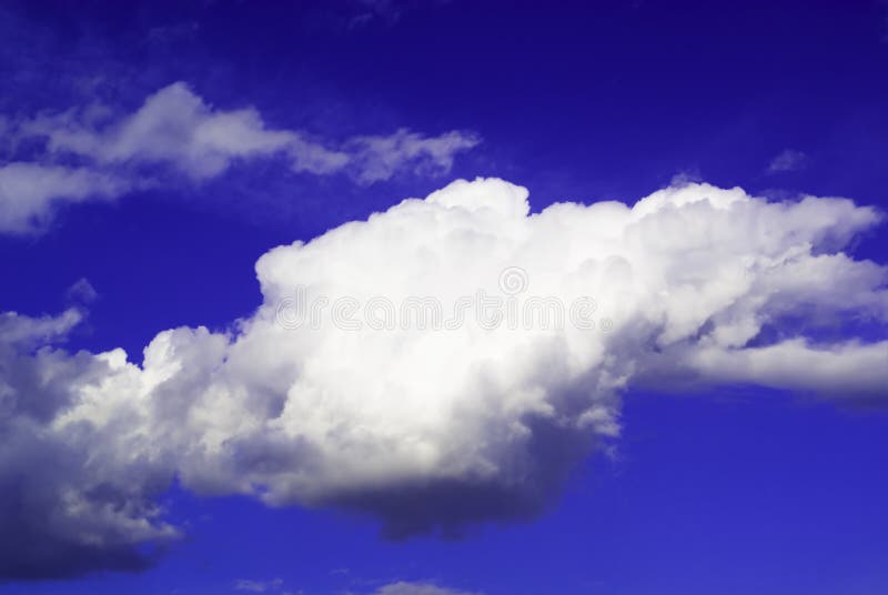 One Big cloud isolated in the