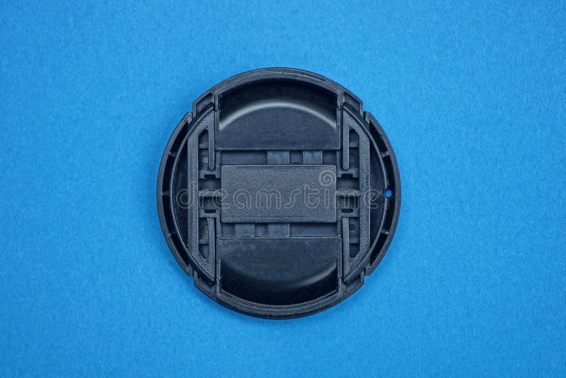 One Black Plastic Camera Lens Cap Stock Image Image of street