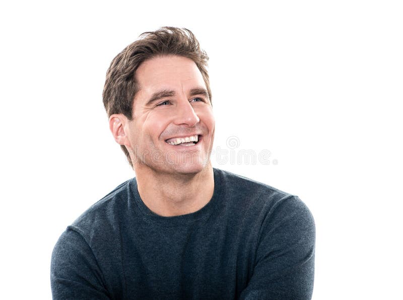 Mature handsome man laughing portrait royalty free stock photography Mature handsome man laughing portrait royalty free stock photography