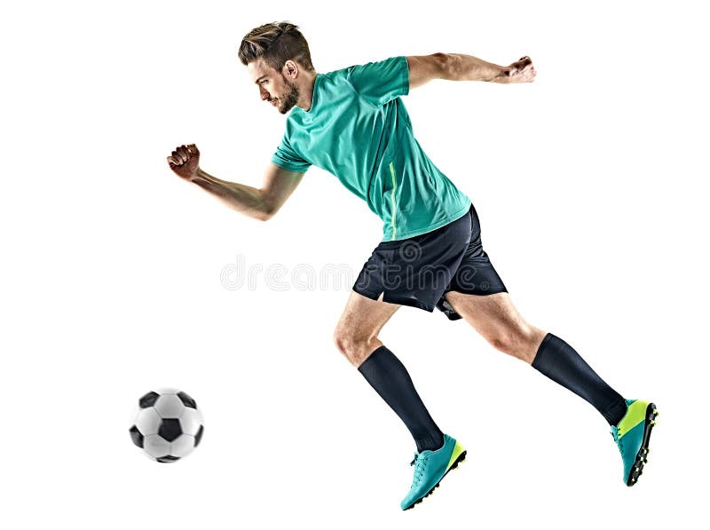 Soccer Player Man Running Isolated Stock Photo - Image of male ...