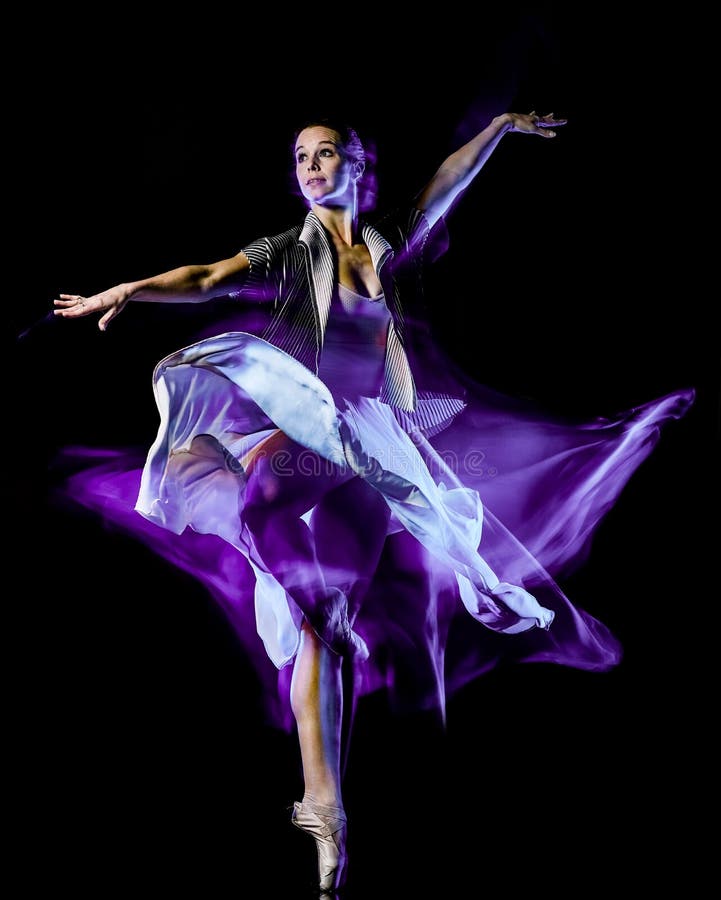 Odern ballet dancer dancing woman isolated black bacground stock photography Odern ballet dancer dancing woman isolated black bacground stock photography