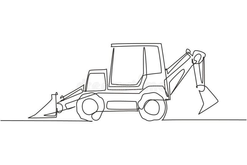 Premium Vector  Excavator doodle backhoe digger hand drawing sketch