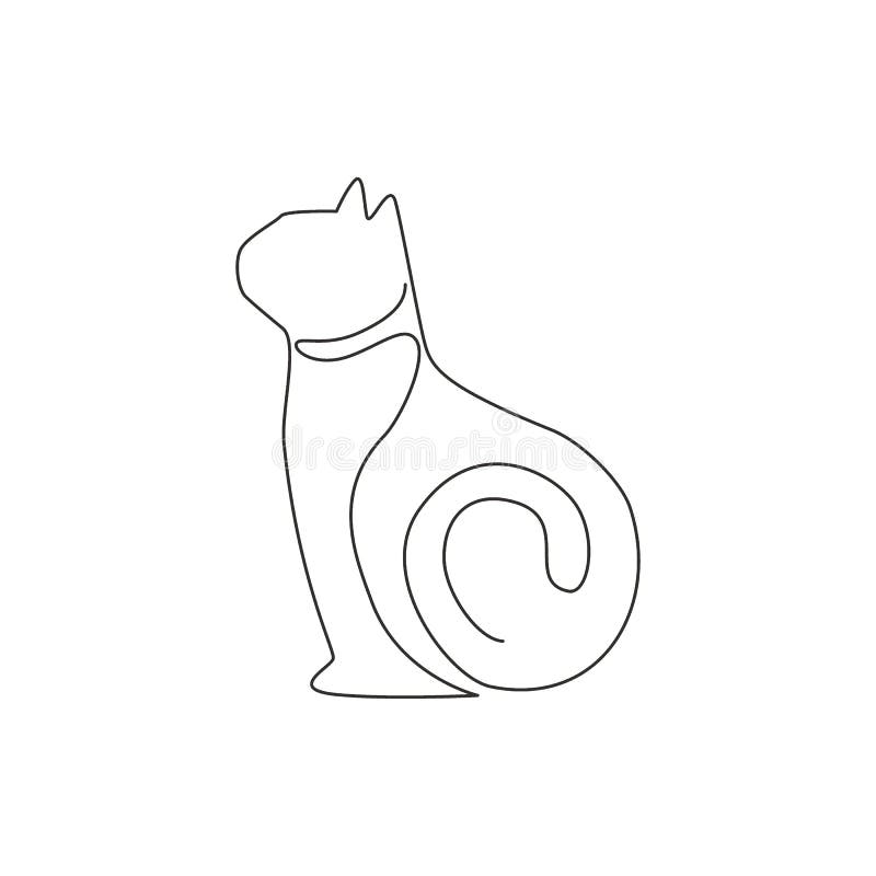 Cute cat icon line symbol. Isolated vector illustration of kitten