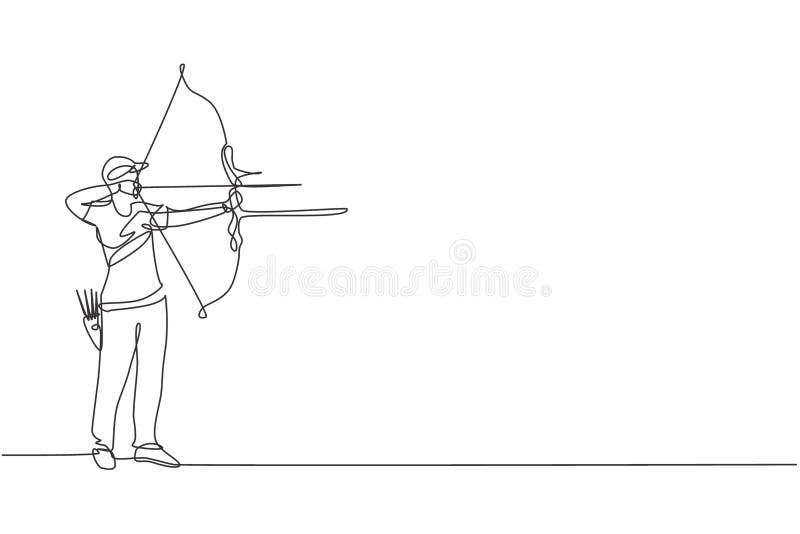 Archery One Line Drawing Stock Illustrations 215 Archery One Line Drawing Stock Illustrations