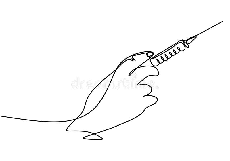 pic Hand Holding Syringe Drawing dreamstime com