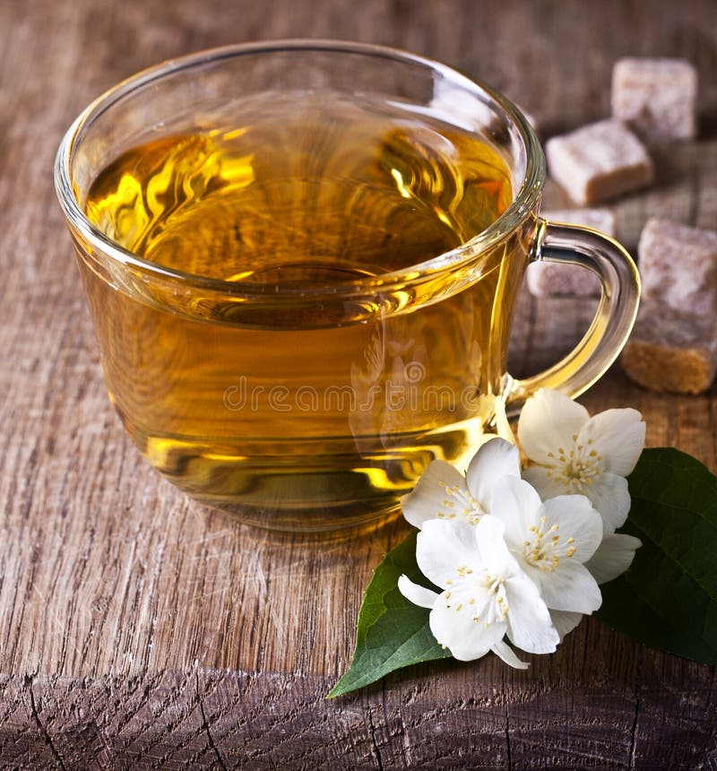 One cup of jasmine tea stock photo. Image of plant, refreshment 48912110