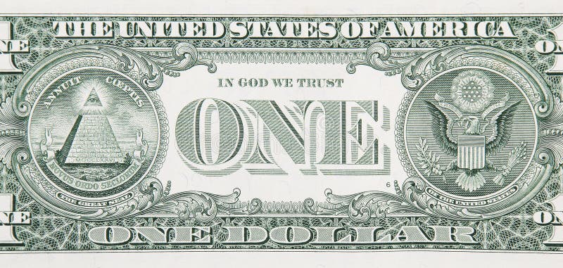 One Dollar Bill Back Close Up Stock Photo Image Of Dollar Cash 4696304