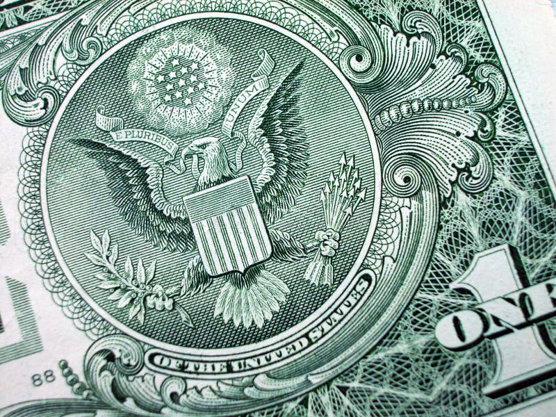 One Dollar BillGreat SealEagle Stock Image Image of green, currency