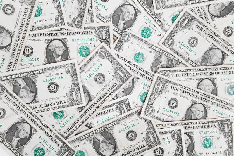 One dollar bills royalty free stock image