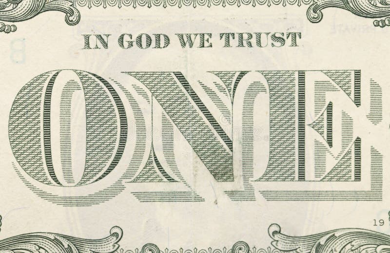 One dollar detail. American banknote. Whole background.