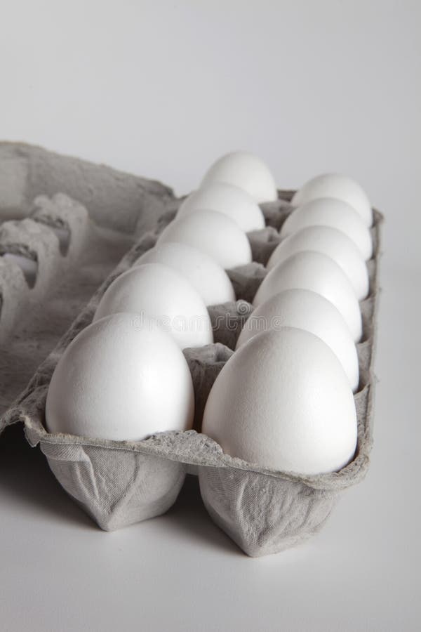 Dozen eggs in carton stock image. Image of healthy, shell 20549027