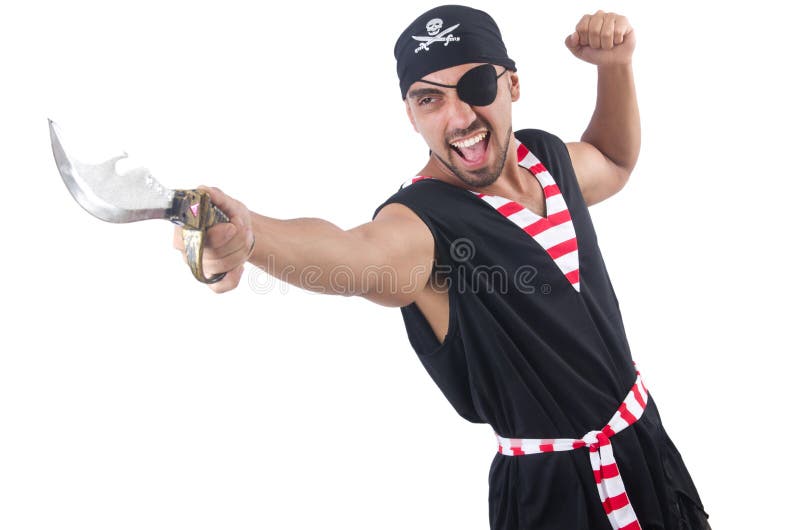 One eyed pirate stock image. Image of knife, masquerade  34665499