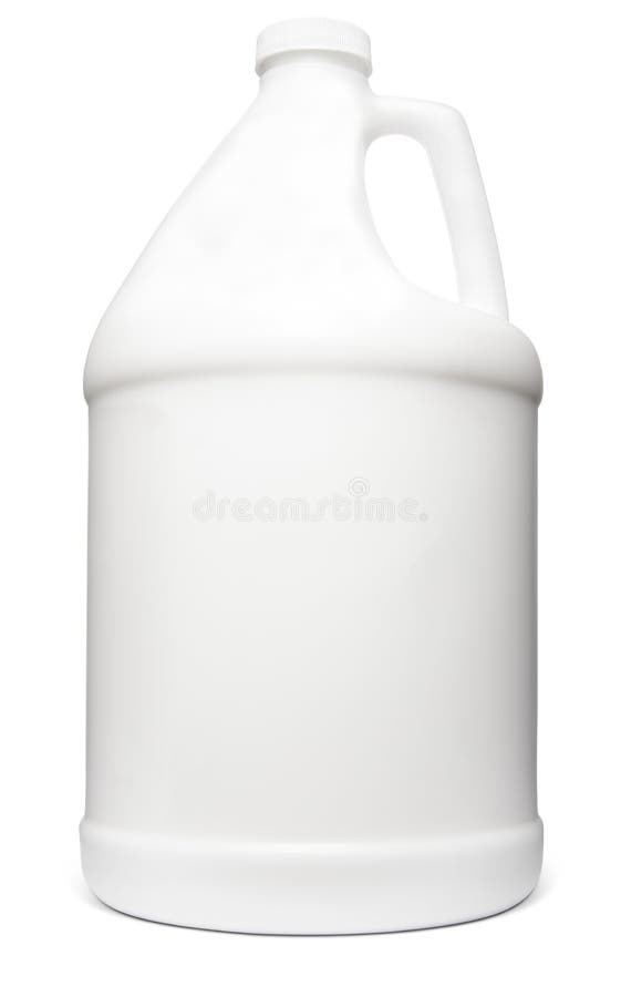 White Plastic Gallon Jug for Product Mockup Cutout White Background