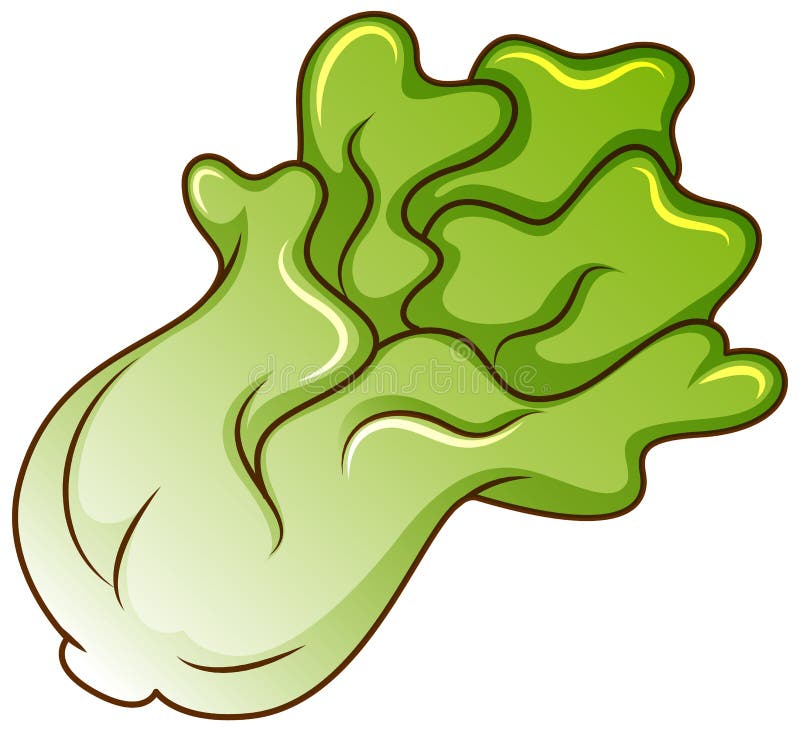 Green Lettuce Leaf Icon, Cartoon Style Stock Vector - Illustration of ...