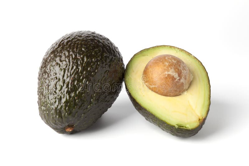One and a half avocado stock image