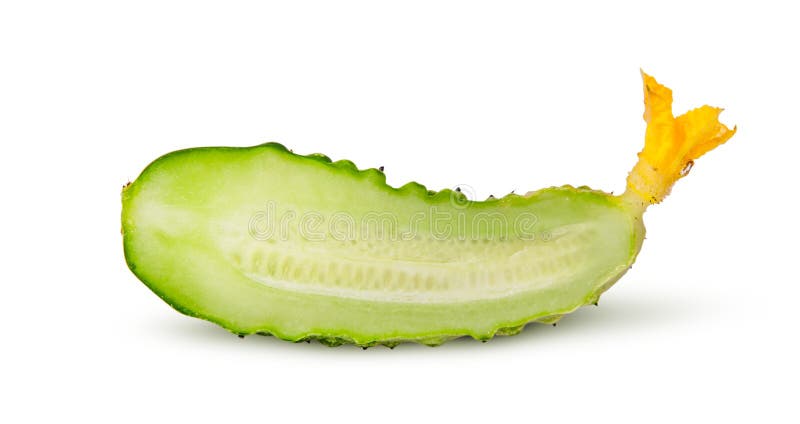 One half of cucumber