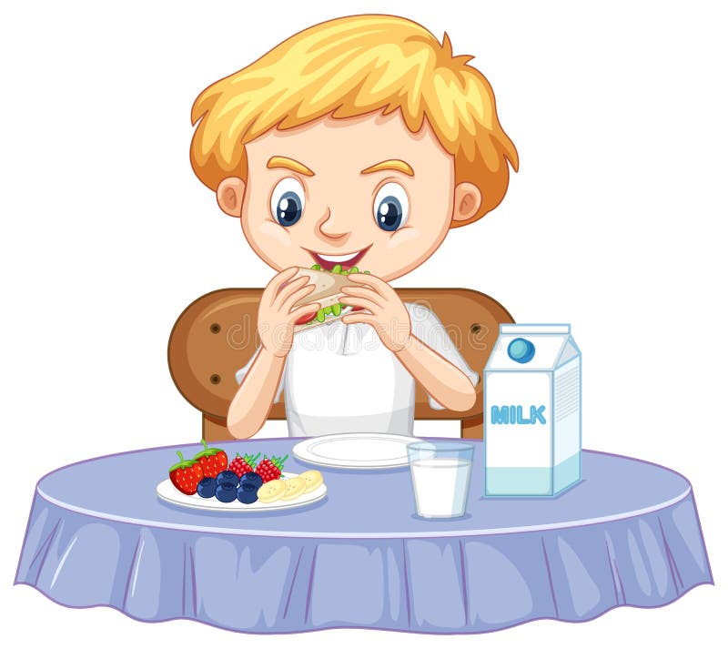 Boy Eating Breakfast Stock Illustrations 1 235 Boy Eating Breakfast Stock Illustrations Vectors Clipart Dreamstime
