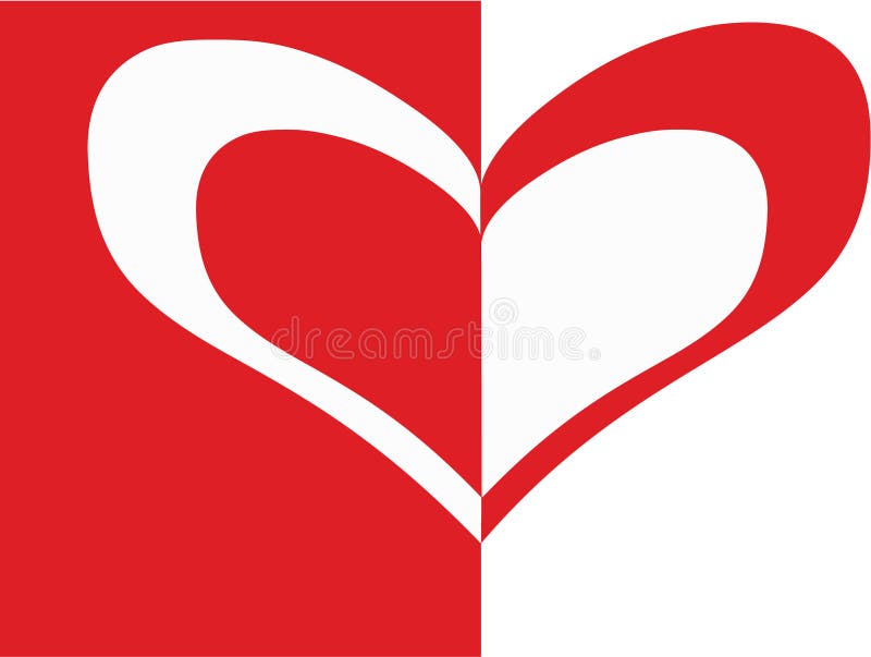 One heart vector illustration