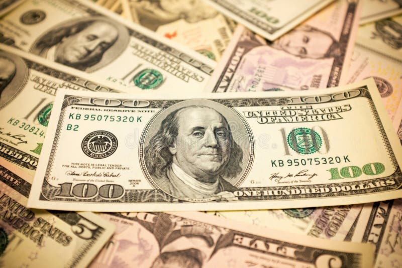 One Hundred Dollars Bills Background Stock Image Image Of Finance