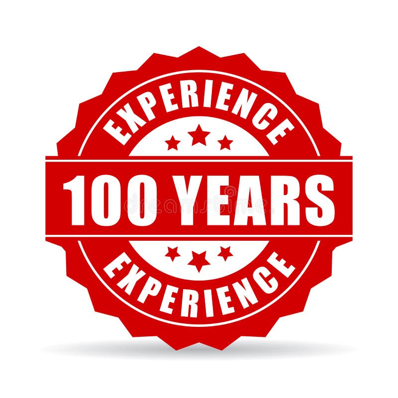 One hundred years experience vector icon