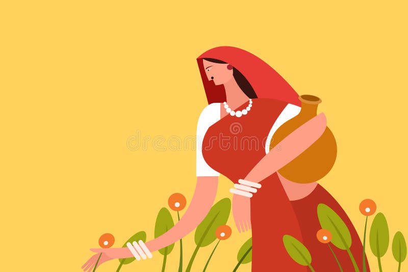 village woman clipart gif