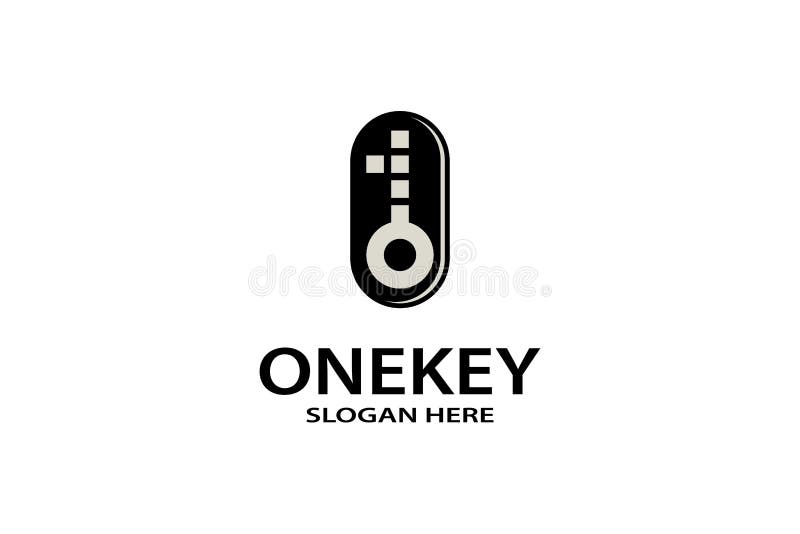 One Key Logo vector illustration