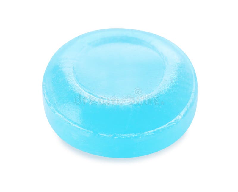 One Blue Cough Drop Isolated on White Stock Image Image of disease