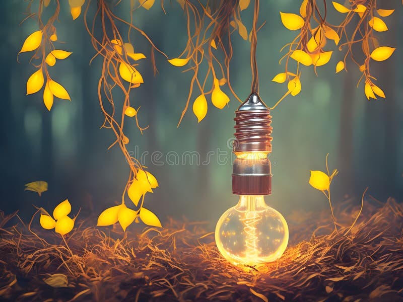 A lightbulb glowing with copy space background for creative thinking, problem solving solution, brainstorming, innovating concept vector illustration