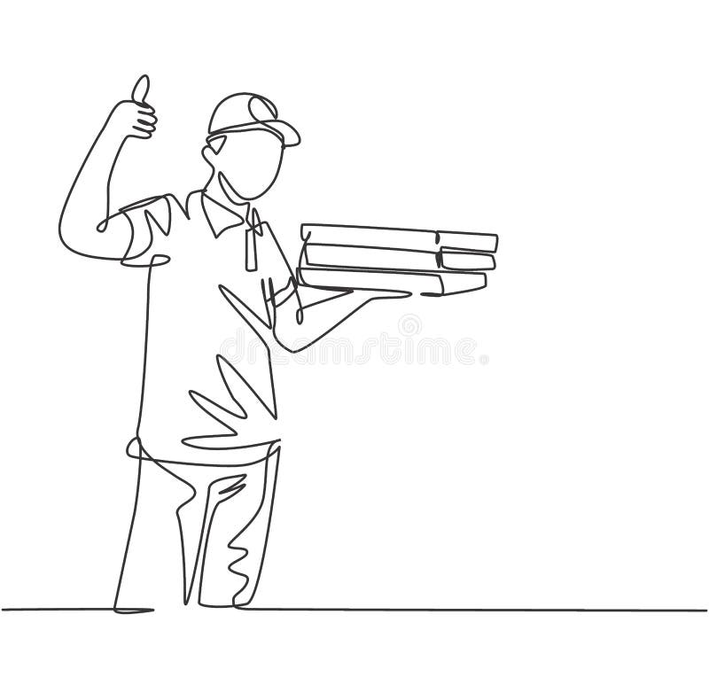 Featured image of post Sketch Delivery Man Drawing - Delivery man send order with motorcycle vector illustration sketch hand drawn with black lines isolated on white background.