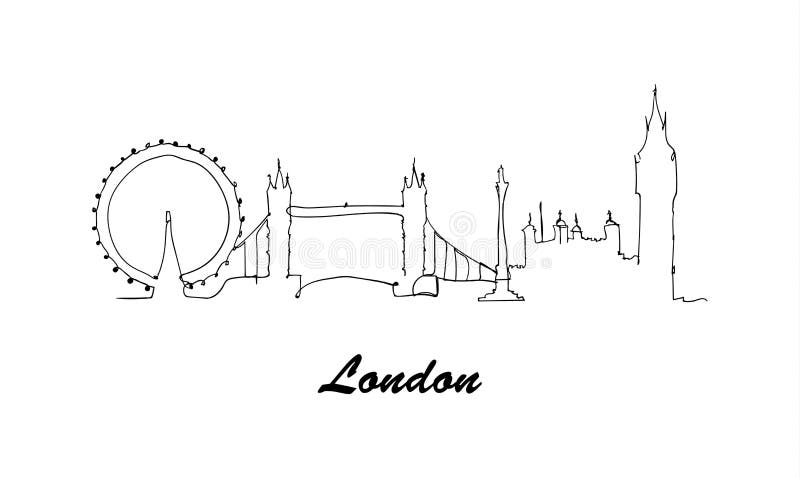 Featured image of post Hand Drawn London Skyline Sketch Decorate your room shop or event with your imagination and as you like