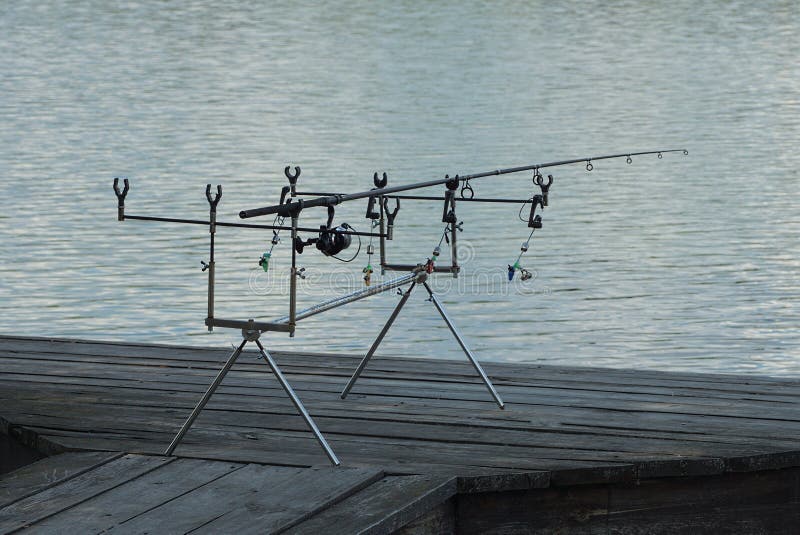 A long fishing rod stock image. Image of spool, leaning - 39268559