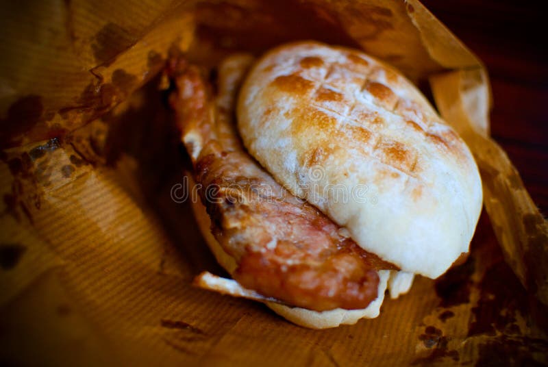 One of Macau`s must try dishes, pork chop buns