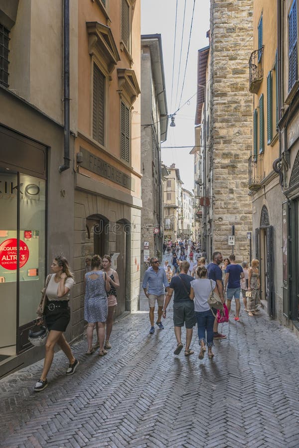 Bergamo Old City editorial stock image. Image of medieval - 99257484